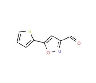 3-Formyl-5-(thien-2-yl)isoxazole (CAS 465514-11-8) - chemical structure image