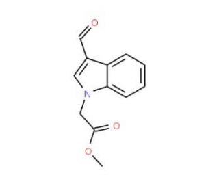 (3-Formyl-indol-1-yl)-acetic acid methyl ester (CAS 351015-73-1) - chemical structure image