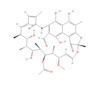 3-formylrifamycin SV (CAS 13292-22-3) - chemical structure image
