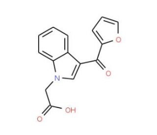 [3-(Furan-2-carbonyl)-indol-1-yl]-acetic acid - chemical structure image