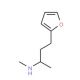 (3-Furan-2-yl-1-methyl-propyl)-methyl-amine (CAS 1593-37-9) - chemical structure image