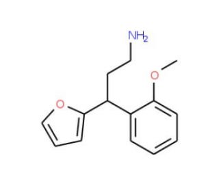 3-Furan-2-yl-3-(2-methoxy-phenyl)-propylamine - chemical structure image