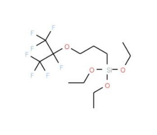 3-(Heptafluoroisopropoxy)propyltriethoxysilane (CAS 149838-19-7) - chemical structure image