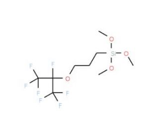 3-(Heptafluoroisopropoxy)propyltrimethoxysilane (CAS 19116-61-1) - chemical structure image