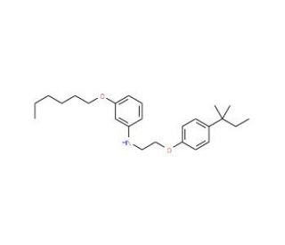 3-(Hexyloxy)-N-{2-[4-(tert-pentyl)phenoxy]-ethyl}aniline - chemical structure image