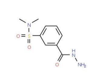 3-Hydrazinocarbonyl-N,N-dimethyl-benzenesulfonamide (CAS 96134-79-1) - chemical structure image