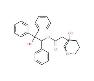 (3-Hydroxy-1-aza-bicyclo[2.2.2]oct-3-yl)-acetic acid 2-hydroxy-1,2,2-triphenyl-ethyl ester - chemical structure image