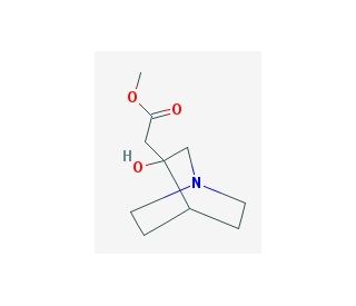 (3-Hydroxy-1-aza-bicyclo[2.2.2]oct-3-yl)-acetic acid methyl ester (CAS 178419-56-2) - chemical structure image