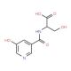 3-Hydroxy-2-[(5-hydroxy-pyridine-3-carbonyl)-amino]-propionic acid - chemical structure image