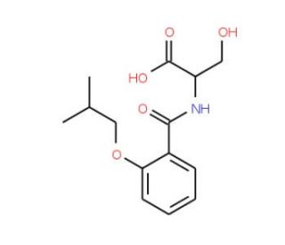 3-Hydroxy-2-(2-isobutoxy-benzoylamino)-propionic acid - chemical structure image