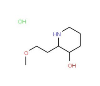 3-Hydroxy-2-(2-methoxyethyl)-piperidine hydrochloride - chemical structure image