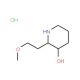 3-Hydroxy-2-(2-methoxyethyl)-piperidine hydrochloride - chemical structure image
