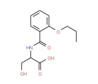 3-Hydroxy-2-(2-propoxy-benzoylamino)-propionic acid - chemical structure image