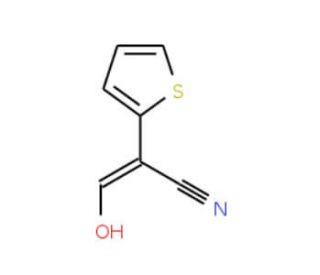 3-Hydroxy-2-(2-thienyl)acrylonitrile (CAS 71637-32-6) - chemical structure image