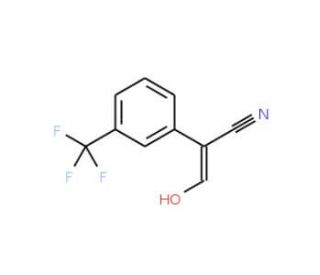 3-Hydroxy-2-[3-(trifluoromethyl)phenyl]-acrylonitrile - chemical structure image