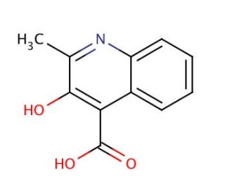 3-Hydroxy-2-methyl-4-quinolinecarboxylic acid (CAS 117-57-7) - chemical structure image