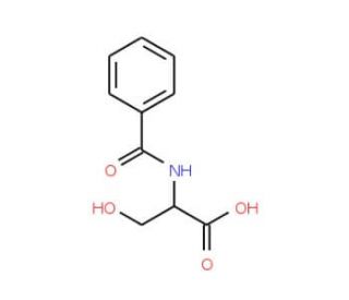 3-hydroxy-2-(phenylformamido)propanoic acid - chemical structure image