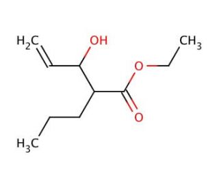 3-Hydroxy-2-propyl-4-pentenoic Acid Ethyl Ester(Mixture of diastereomers) (CAS 96107-27-6) - chemical structure image