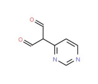 3-Hydroxy-2-(pyrimidin-4-yl)acrylaldehyde (CAS 28648-78-4) - chemical structure image