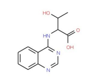 3-Hydroxy-2-(quinazolin-4-ylamino)-butyric acid - chemical structure image