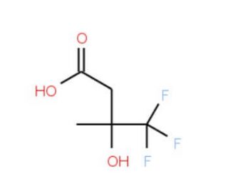 3-Hydroxy-3-(trifluoromethyl)butyric acid (CAS 338-03-4) - chemical structure image