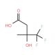 3-Hydroxy-3-(trifluoromethyl)butyric acid (CAS 338-03-4) - chemical structure image