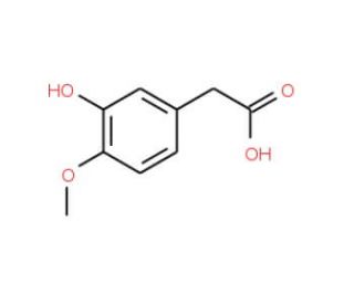 3-Hydroxy-4-methoxyphenylacetic acid (CAS 1131-94-8) - chemical structure image
