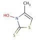 3-Hydroxy-4-methyl-2(3H)-thiazolethione (CAS 49762-08-5) - chemical structure image