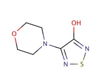 3-Hydroxy-4-morpholino-1,2,5-thiadiazole (CAS 30165-97-0) - chemical structure image