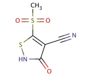 3-hydroxy-5-methanesulfonyl-1,2-thiazole-4-carbonitrile - chemical structure image