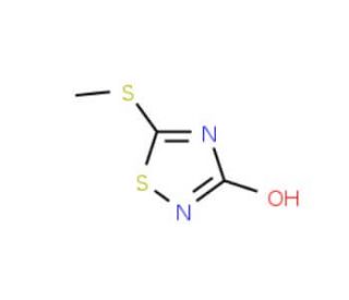 3-Hydroxy-5-methylmercapto-1,2,4-thiadiazole (CAS 56409-41-7) - chemical structure image