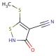 3-hydroxy-5-(methylsulfanyl)-1,2-thiazole-4-carbonitrile - chemical structure image