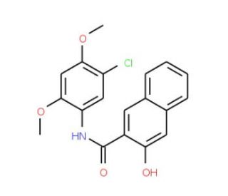 3-Hydroxy-naphthalene-2-carboxylic acid (5-chloro-2,4-dimethoxy-phenyl)-amide (CAS 92-72-8) - chemical structure image