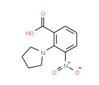 3-[Hydroxy(oxido)amino]-2-pyrrolidin-1-yl-benzoic acid - chemical structure image