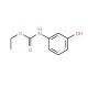(3-Hydroxy-phenyl)-carbamic acid ethyl ester (CAS 7159-96-8) - chemical structure image