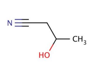 3-Hydroxybutyronitrile (CAS 4368-06-3) - chemical structure image