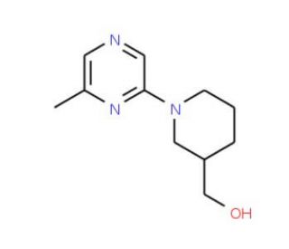 3-(Hydroxymethyl)-1-(6-methylpyrazin-2-yl)piperidine (CAS 937795-91-0) - chemical structure image