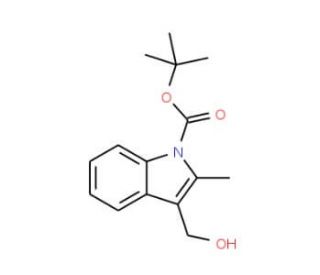 3-(Hydroxymethyl)-2-methyl-1H-indole, N-BOC protected - chemical structure image