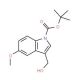 3-(Hydroxymethyl)-5-methoxy-1H-indole-1-carboxylic acid tert-butyl ester (CAS 600136-09-2) - chemical structure image