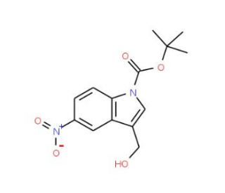 3-(Hydroxymethyl)-5-nitro-1H-indole, N-BOC protected (CAS 914349-07-8) - chemical structure image
