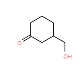 3-(Hydroxymethyl)cyclohexanone (CAS 21996-61-2) - chemical structure image