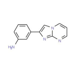 3-{imidazo[1,2-a]pyrimidin-2-yl}aniline - chemical structure image