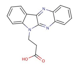 3-Indolo[2,3-b]quinoxalin-6-yl-propionic acid - chemical structure image