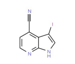 3-Iodo-1H-pyrrolo[2,3-b]pyridine-4-carbonitrile (CAS 956485-59-9) - chemical structure image