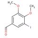 3-Iodo-4,5-dimethoxybenzaldehyde (CAS 32024-15-0) - chemical structure image