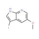 3-Iodo-5-methoxy-1H-pyrrolo[2,3-b]pyridine (CAS 913983-33-2) - chemical structure image
