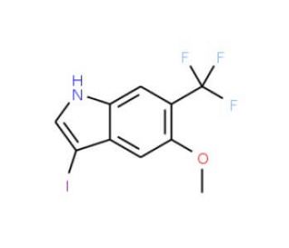 3-Iodo-5-methoxy-6-(trifluoromethyl)-1H-indole - chemical structure image