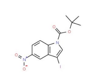3-Iodo-5-nitroindole, N-BOC protected (CAS 914349-32-9) - chemical structure image