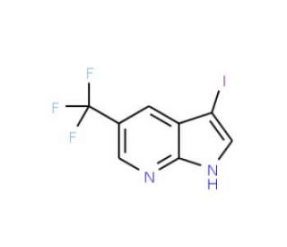 3-Iodo-5-(trifluoromethyl)-1H-pyrrolo[2,3-b]-pyridine (CAS 1142192-57-1) - chemical structure image