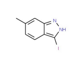 3-Iodo-6-methyl-1H-indazole (CAS 885518-96-7) - chemical structure image
